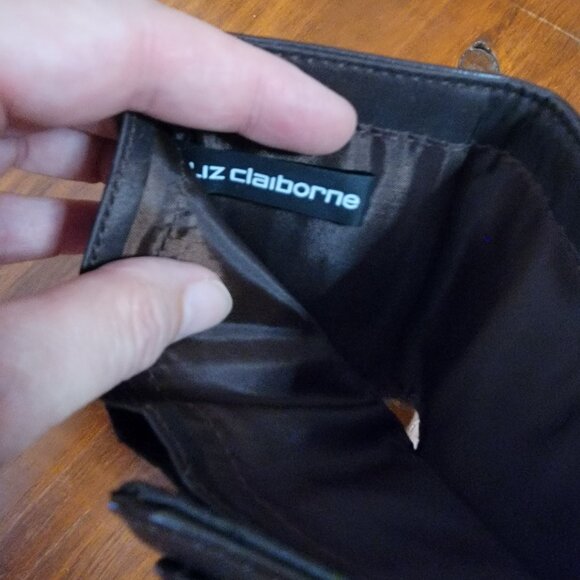 Liz Claiborne Brown Tri Fold Wallet - Picture 8 of 9